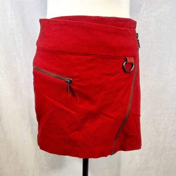 Urban Outfitters Silence + Noise rust color moto mini skirt size small - Picture 4 of 11